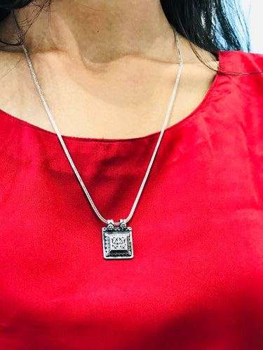 Petal Box Silver Pendant